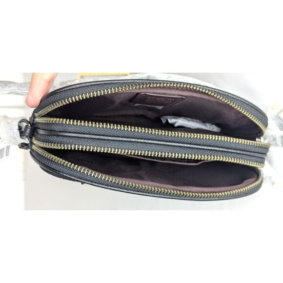 COACH Prairie Rivets Crossbody - Black Suede with Leather Patches 24309 NWT - Picture 5 of 9